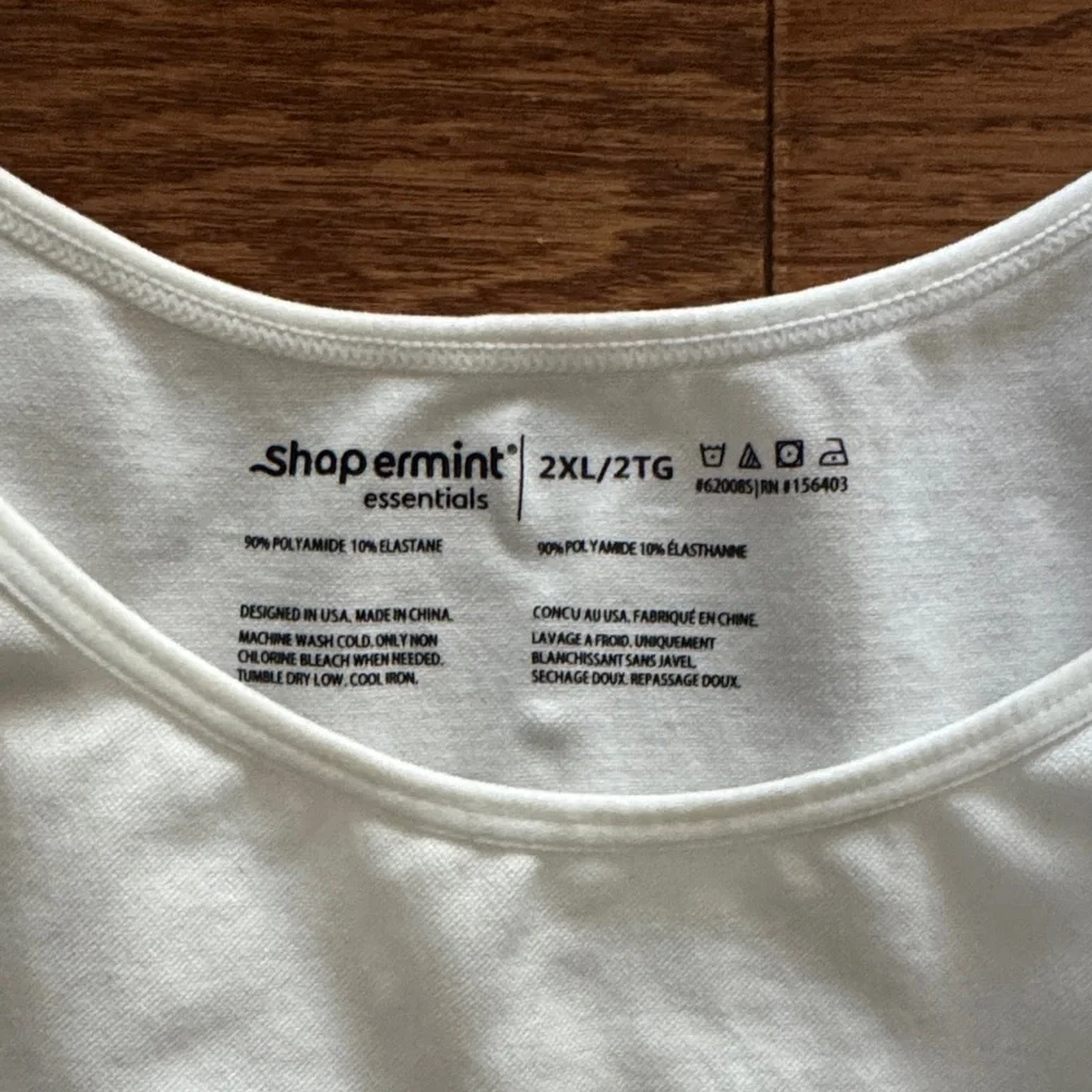 NWOT Shapermint White Tank Top 2x - Picture 2 of 5